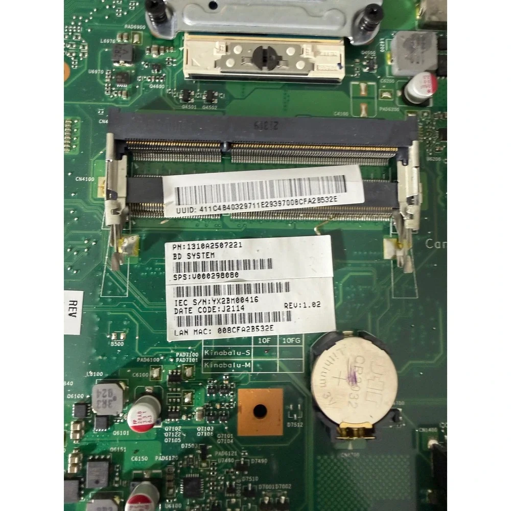 Sony VAIO Motherboard‎ 1-887-235-11 Kinabalu-MB-A02 Green Excellent WiFi Card